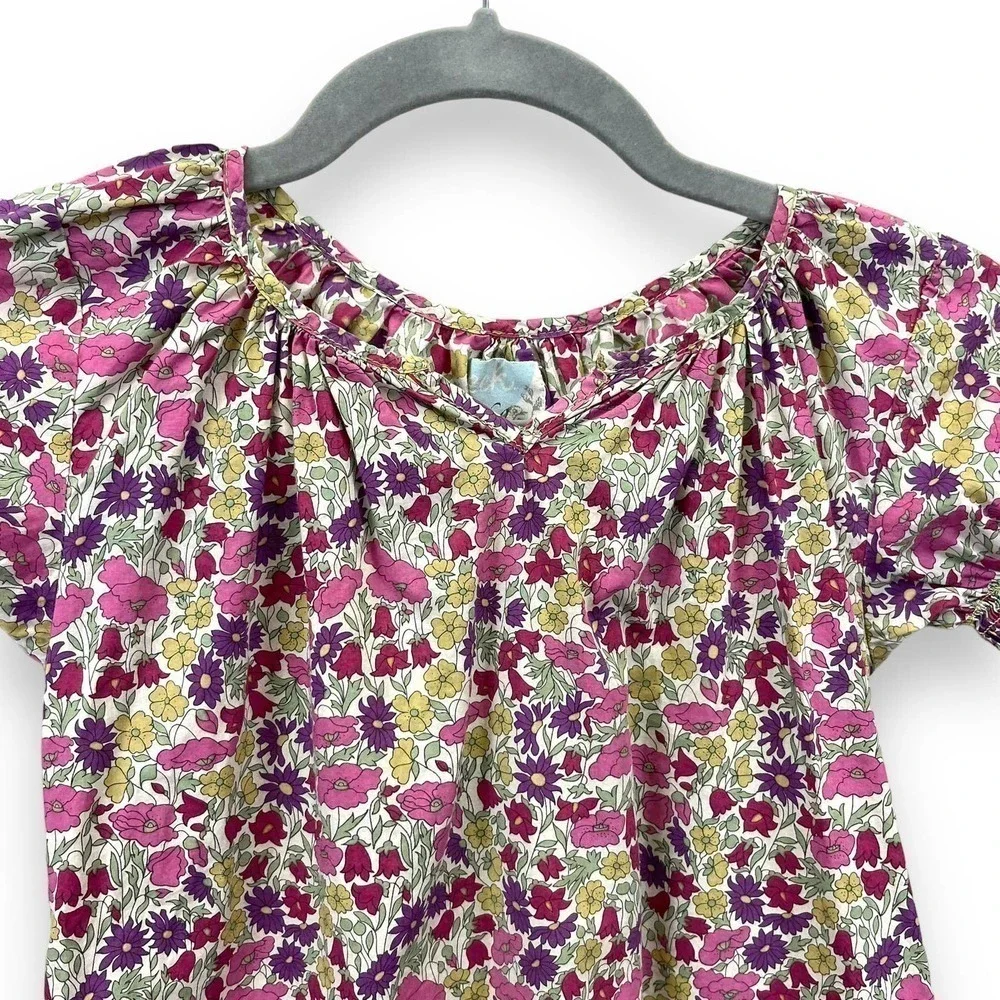 Peek Cottagecore Smocked Sleeve Floral Dress Size 6/7